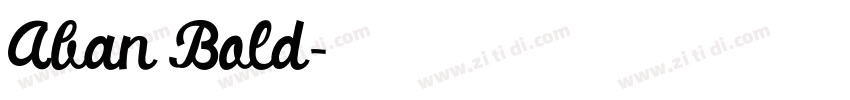 Aban Bold字体转换